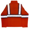 Chamarra de Invierno color Naranja con Bandas Reflejantes color blanco de 2"
