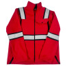 Chamarra de Invierno color Rojo con Bandas Reflejantes de 2"