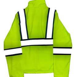 Chamarra de Invierno color Amarillo con Bandas Reflejantes de 2"