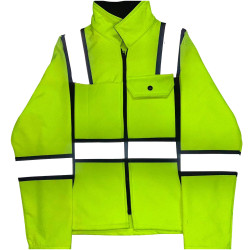 Chamarra de Invierno color Amarillo con Bandas Reflejantes de 2"