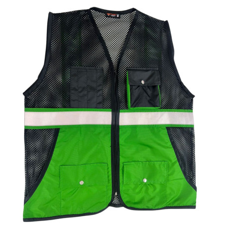 Chaleco Modelo Microperforado color Verde Bandera