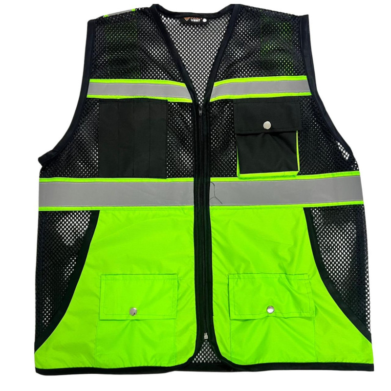 Chaleco Modelo Microperforado color Verde Fosforecente