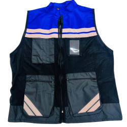 Chaleco Modelo Engineer bicolor azul con negro